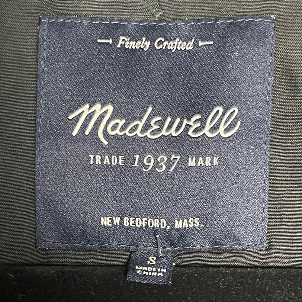 Madewell Women’s Navy & Black Down Puffer Coat S - Picture 6 of 7